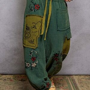 034 ⭐ POL The Fernhollow Forest Embroidered Pants